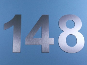 Huisnummer alu rvs 0