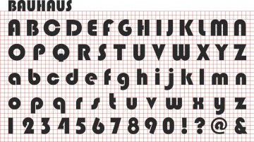 Letters bauhaus