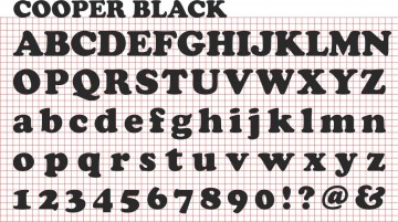 Letters cooperblack