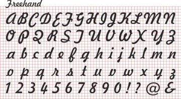 Letters freehand