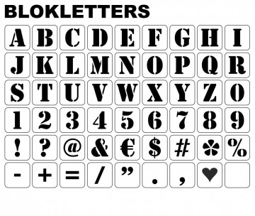 Letters stencil 7